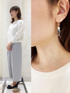 「TAKE-UP（テイクアップ）のアイテム」を使った、TAKE-UP_STAFFさん（レディース・158cm）の春コーディネート