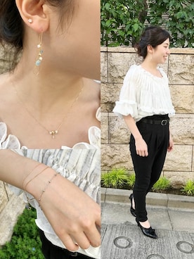 「ゴールドアクセ」｜TAKE-UP_STAFFさん（レディース・158cm）の夏コーディネート