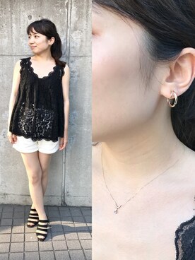 「ジュエリー」｜TAKE-UP_STAFFさん（レディース・158cm）の夏コーディネート