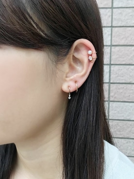 「アイテム（イヤリング（片耳用））」を使った、TAKE-UP_STAFFさん（レディース・158cm）の秋コーディネート