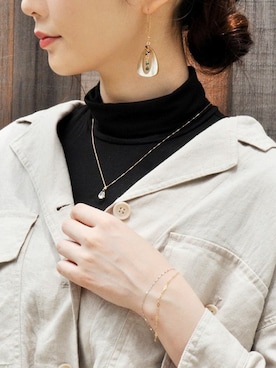 「アイテム（チャーム）」を使った、TAKE-UP_STAFFさん（レディース・158cm）の夏コーディネート