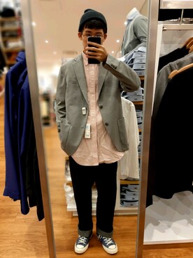 「試着」｜AWさん（メンズ・178cm）の春コーディネート