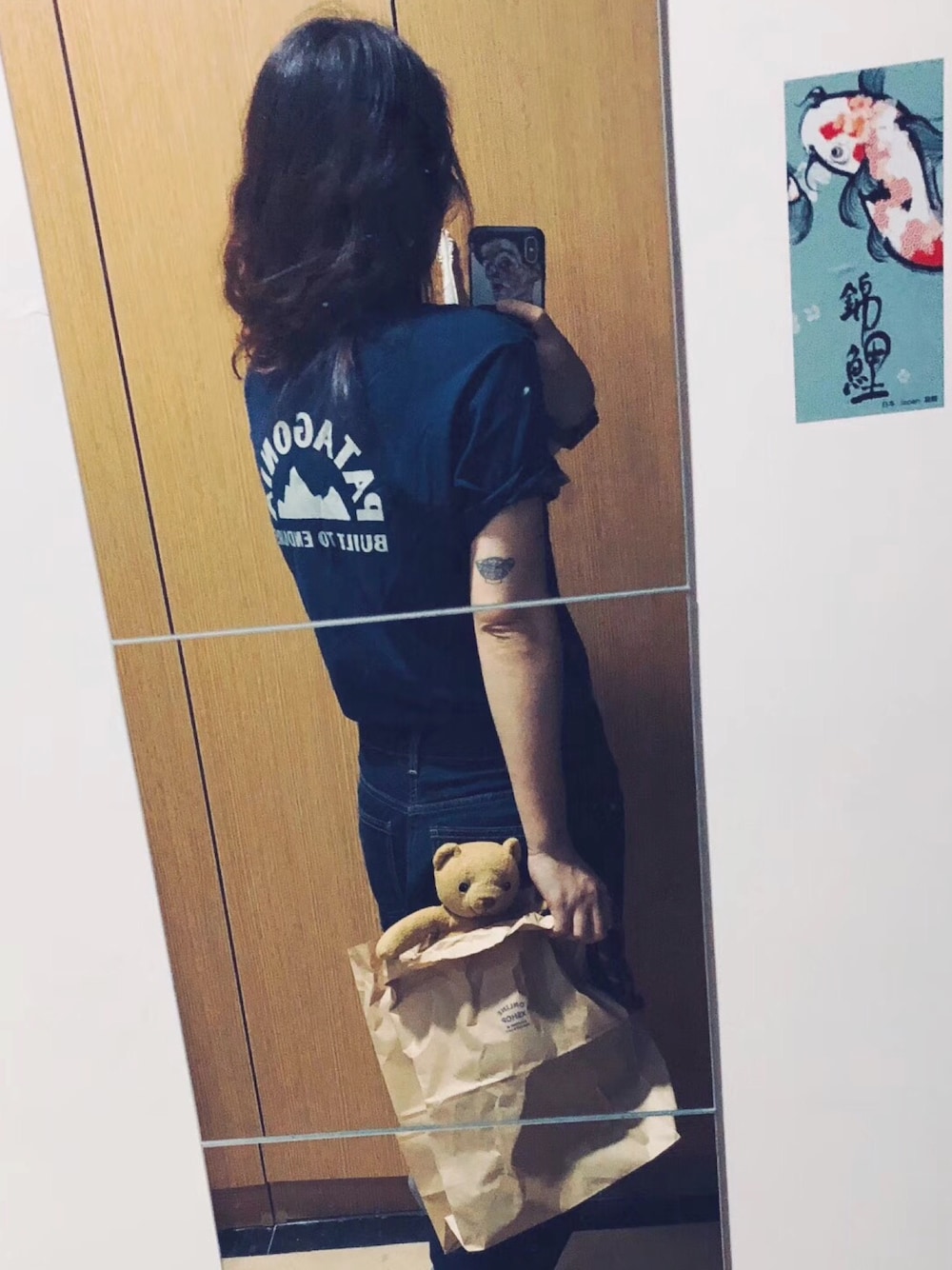 「patagoniaのパタゴニア / ウィメンズ・ジオロジャーズ・オーガニック・クルー・Tシャツ（Tシャツ/カットソー、ブルー系）」を使った、牙不疼さん（レディース・156cm）の夏コーディネートの1枚目の写真