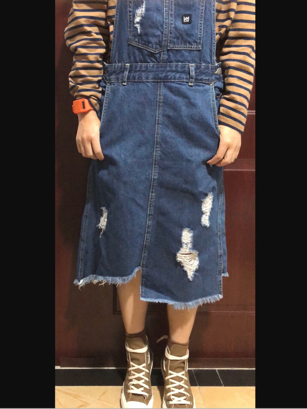 「BEAMS HEARTのアイテム（Tシャツ/カットソー、ベージュ系）」を使った、牙不疼さん（レディース・156cm）の夏コーディネートの1枚目の写真