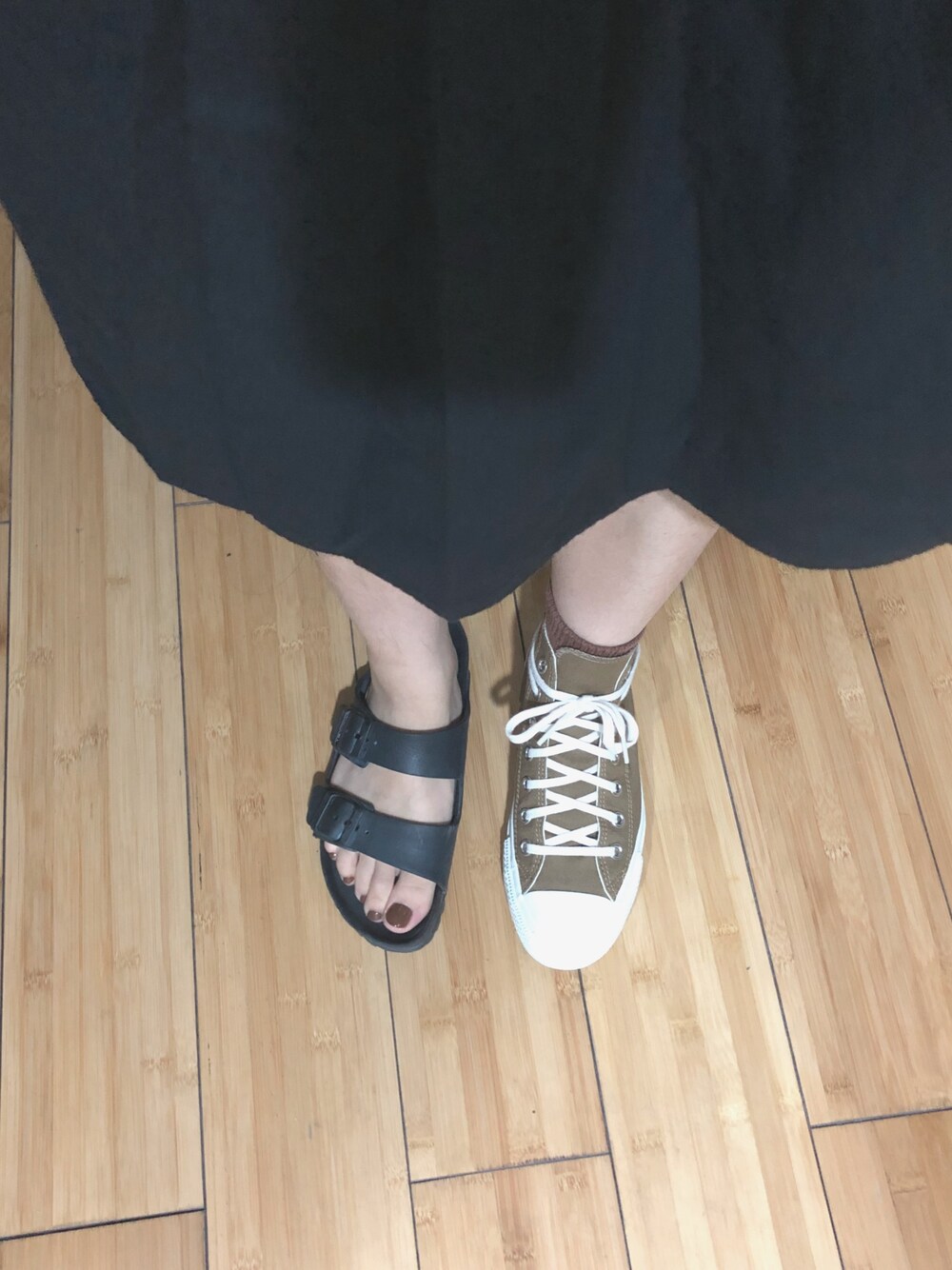 「monklのアイテム（ワンピース、ブラック系）」を使った、牙不疼さん（レディース・156cm）の夏コーディネートの1枚目の写真