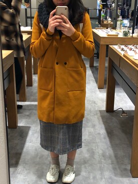 「MOMA（モマ）のアイテム（ジャケット/アウター）」を使った、佳子さん（レディース・151cm）の春コーディネート