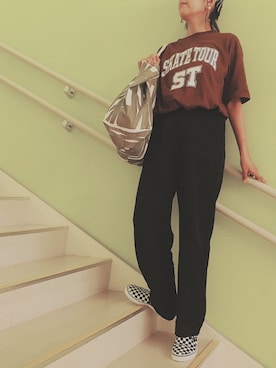 「MUK（ムク）のアイテム」を使った、HYOさん（レディース・166cm）の秋コーディネート