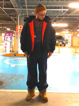 「GAP（ギャップ）のアイテム（MA-1）」を使った、Cokky さん（メンズ・178cm）の冬コーディネート