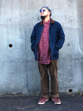 「FREAK'S STORE（フリークスストア）のアイテム（ハンチング/ベレー帽）」を使った、Cokky さん（メンズ・178cm）の冬コーディネート
