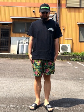 「H&M（エイチ・アンド・エム）のアイテム（サンダル）」を使った、Cokky さん（メンズ・178cm）の春コーディネート
