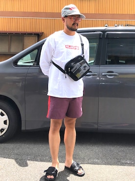「H&M（エイチ・アンド・エム）のアイテム（サンダル）」を使った、Cokky さん（メンズ・178cm）の夏コーディネート