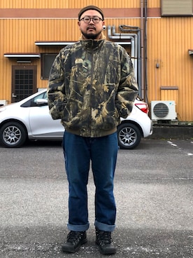 「KEEN（キーン）のアイテム（ブーツ）」を使った、Cokky さん（メンズ・178cm）の冬コーディネート