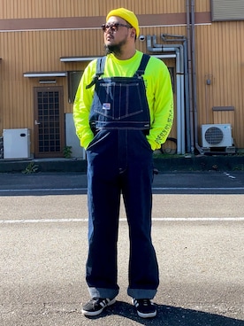 「コッキーと繋がりたい」｜「アイテム（オールインワン・サロペット）」を使った、Cokky さん（メンズ・178cm）の秋コーディネート