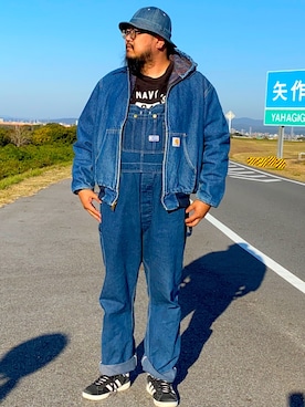「コッキーと繋がりたい」｜「アイテム（オールインワン・サロペット）」を使った、Cokky さん（メンズ・178cm）の秋コーディネート