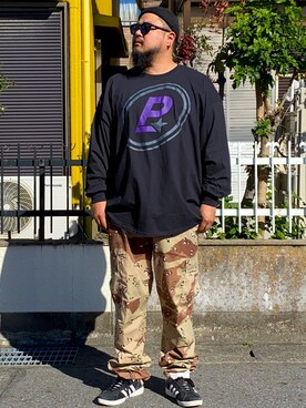 「アーミー」｜「アイテム（パンツ）」を使った、Cokky さん（メンズ・178cm）の秋コーディネート
