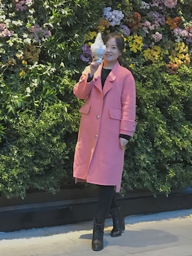 「DAZZLE（ダズル）のアイテム（ジャケット/アウター）」を使った、汐玥小寜さん（レディース・160cm）の冬コーディネート