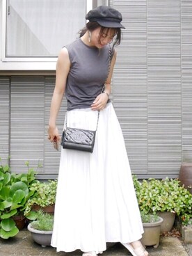 田中日菜さん（レディース・161cm）の夏コーディネート