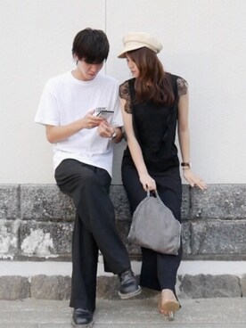 キャスケット ベージュ系 を使った カップルコーデ の人気ファッションコーディネート Wear