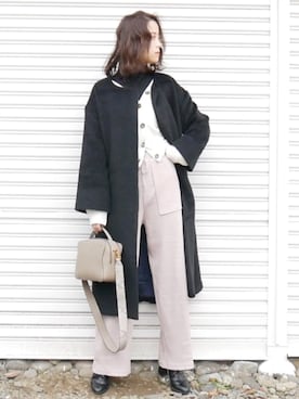 「Rodeo Crowns（ロデオクラウンズ）のアイテム（その他アウター）」を使った、田中日菜さん（レディース・161cm）の冬コーディネート