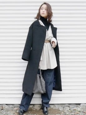 「Rodeo Crowns（ロデオクラウンズ）のアイテム（その他アウター）」を使った、田中日菜さん（レディース・161cm）の冬コーディネート