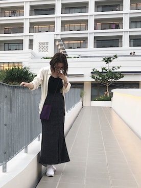 「MAISON DE REEFUR（メゾンドリーファー）のアイテム」を使った、田中日菜さん（レディース・161cm）の夏コーディネート