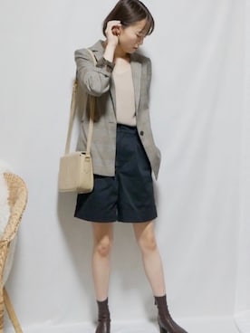 「ラブアンドピース2020」｜「アイテム（ジャケット/アウター）」を使った、田中日菜さん（レディース・162cm）の秋コーディネート