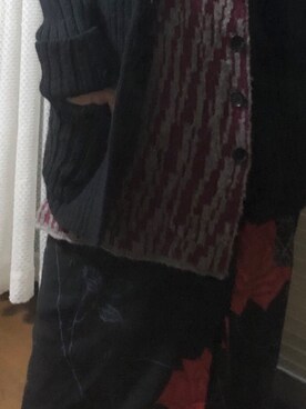 「Yohji Yamamoto（ヨウジヤマモト）のアイテム（カーディガン/ボレロ）」を使った、ディムノイドさん（メンズ・180cm）の冬コーディネート