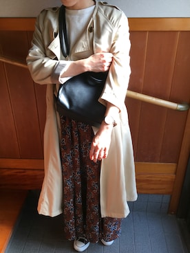 「OSMOSIS（オズモーシス）のアイテム（ジャケット/アウター）」を使った、mikkoさん（レディース・158cm）の春コーディネート
