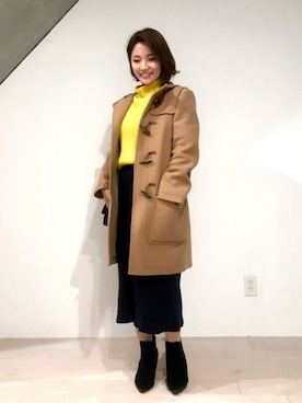 「おちびさん」｜「アイテム（ダッフルコート）」を使った、たけしぷん*さん（レディース・153cm）の秋コーディネート