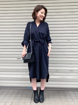 「おちびさん」｜「アイテム（アナログ腕時計）」を使った、たけしぷん*さん（レディース・153cm）の秋コーディネート