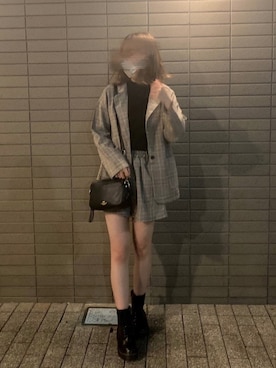 「SpRay（スプレイ）のアイテム（セットアップ）」を使った、yuriさん（レディース・158cm）の春コーディネート
