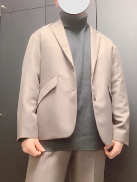 「WYM LIDNM（ウィム バイ リドム）の【WYM LIDNM】MILANO RIB HEAVY WEIGHT TURTLE（ニット/セーター、グレー系）」を使った、Hayatoさん（メンズ・168cm）の秋コーディネート