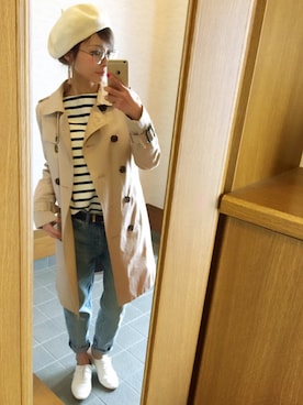 「ボーイフレンドデニム」｜「アイテム（その他）」を使った、ちぃさん（レディース・150cm）の春コーディネート