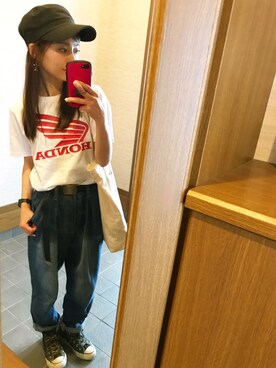 「OSORO（オソロ）のアイテム」を使った、ちぃさん（レディース・150cm）の夏コーディネート