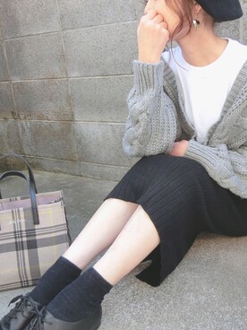 「present（プレゼント）のアイテム（トップス）」を使った、ちぃさん（レディース・150cm）の秋コーディネート