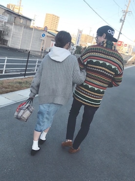 「present（プレゼント）のアイテム（トップス）」を使った、ちぃさん（レディース・150cm）の冬コーディネート