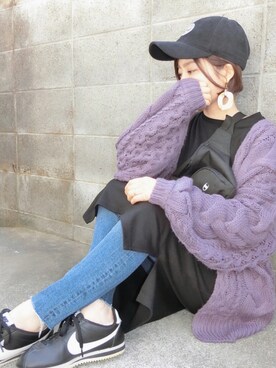 「present（プレゼント）のアイテム（トップス）」を使った、ちぃさん（レディース・150cm）の冬コーディネート