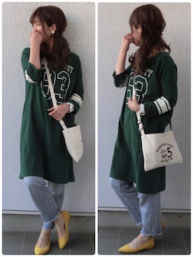 「in the groove（インザグルーヴ）のアイテム」を使った、ちぃさん（レディース・150cm）の春コーディネート