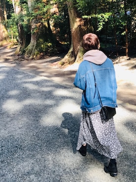 「rps（アールピーエス）のアイテム（デニムジャケット）」を使った、ちぃさん（レディース・150cm）の秋コーディネート