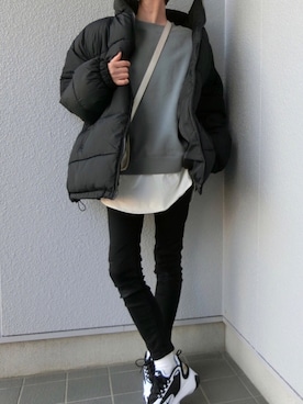 「PAGEBOY（ページボーイ）のハクミニショルダーBAG（ショルダーバッグ）」を使った、ちぃさん（レディース・150cm）の冬コーディネート