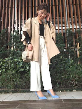 「URBAN RESEARCH ROSSO WOMEN（アーバンリサーチ　ロッソ）のアイテム（トレンチコート）」を使った、ADACHI YURIさん（レディース・163cm）の春コーディネート