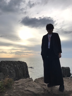 「SISE（シセ）のアイテム（パンツ）」を使った、Mahi さん（メンズ・180cm）の秋コーディネート