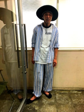 「vibram（ビブラム）のアイテム」を使った、中山貴之さん（メンズ・170cm）の春コーディネート