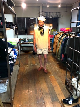 「BEAMS BOY（ビームスボーイ）のアイテム（財布/小物）」を使った、中山貴之さん（メンズ・170cm）の夏コーディネート