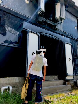 「OAXACA（オアハカ）のアイテム」を使った、中山貴之さん（メンズ・170cm）の夏コーディネート