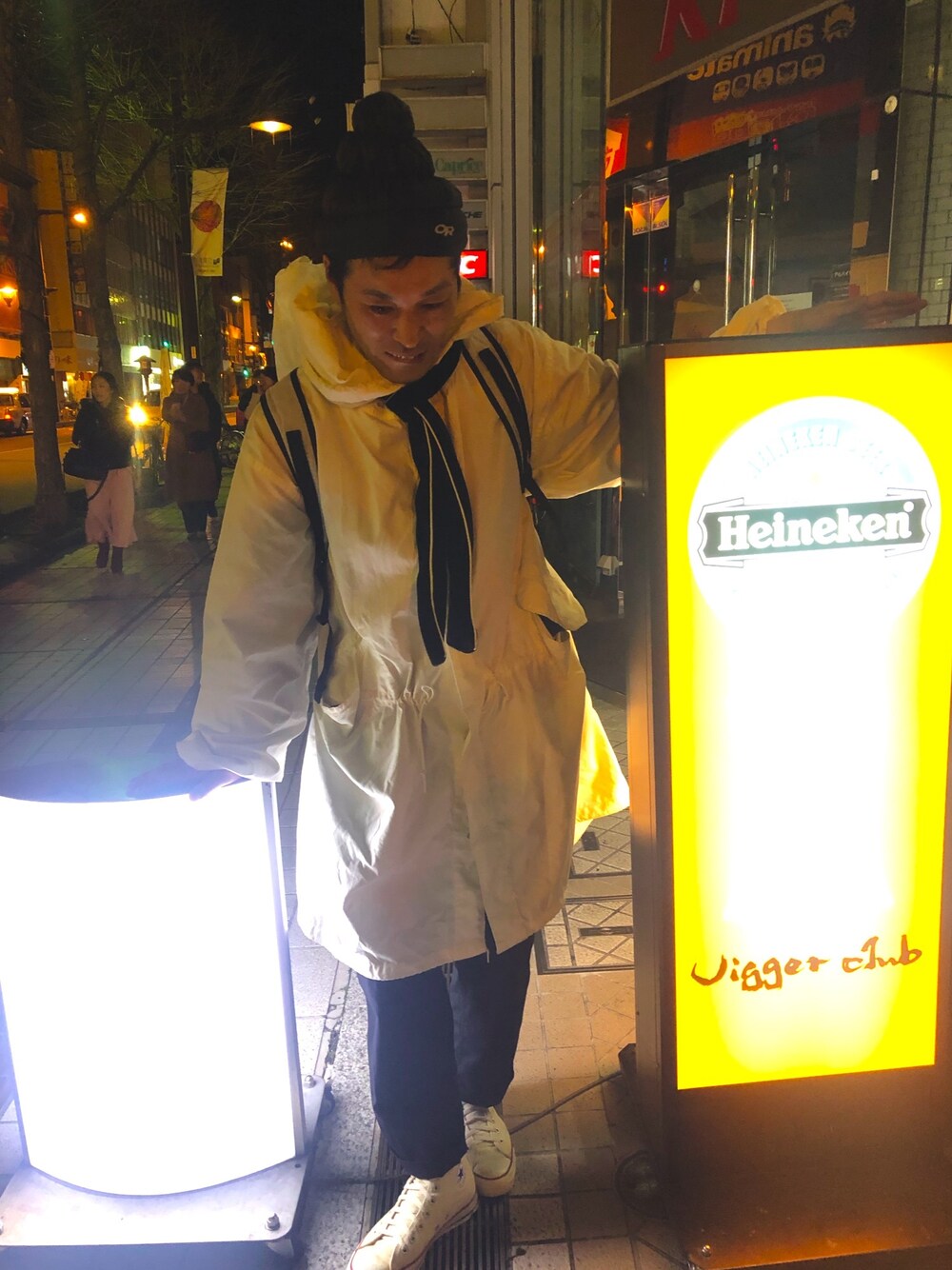 「きれいめカジュアル、アウトドアスタイル、アウトドアミックス、ヴィンテージ、ヴィンテージ好きな人と繋がりたい、古着、古着MIX、古着コーデ、デッドストック、コンバース」｜「OUTDOOR RESEARCHのアイテム（ニットキャップ/ビーニー、ブラック系）」を使った、中山貴之さん（メンズ・170cm）の冬コーディネートの1枚目の写真