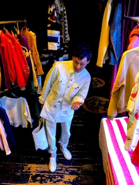 「アウトドアミックス」｜「アイテム（デニムジャケット）」を使った、中山貴之さん（メンズ・170cm）の春コーディネート