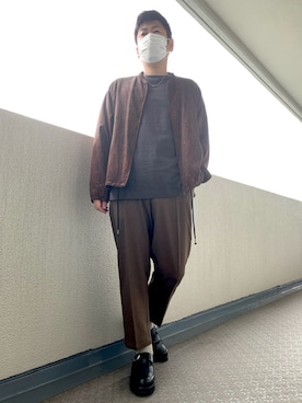 「MONKEY TIME（モンキータイム）のアイテム（ブルゾン）」を使った、Oshumanさん（メンズ・169cm）の秋コーディネート