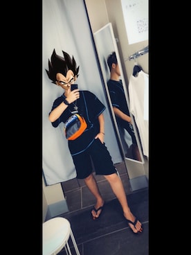 「PLACES+FACES（プレイシーズフェイシーズ）のアイテム（バッグ）」を使った、EDMBeerさん（メンズ・170cm）の夏コーディネート