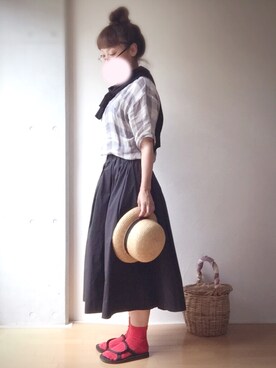 「pongee（ポンジー）のアイテム」を使った、kinokoさん（レディース・164cm）の春コーディネート